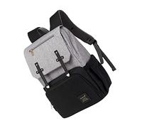 Milisten à Dos Multifonction Grande Capacité à Double Bandoulière pour Maman et Bébé, Tissu Résistant Noir Gris, Usage Voyage Quotidien, Maternité Pratique