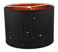 Milisten Abat-jour Demi-cylindre Noir en Tissu pour Lampe Suspendue, Abat-jour Compact et Résistant à L’usure, Housse Légère et Robuste pour Luminaire Salon, Alimentation Électrique