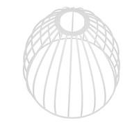 Milisten Abat-jour Métallique Blanc de Cage à Oiseaux, Ø20 X H20 Cm, à Suspendre pour Plafonnier, Petit Abat-jour Ajouré en Métal pour Restaurant, Café ou Hôtel, Lampe Décorative