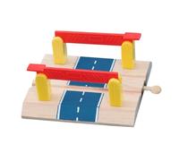 Milisten Accessoires de Voie Ferrée DIY Barrière de Quai Bois Modèle de Rail de Train Sécurisé pour Jardin et Salle de Jeux