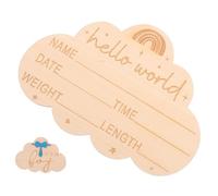 Milisten Accessoires D'étape De Croissance Bonjour Dirigé Signes Des Bois Signe D'annonce De Naissance De Bébé Accueillir Faire La Fête À Venir Quoi Genre En Bois
