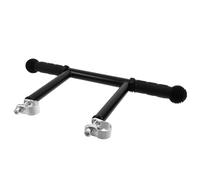 Milisten Accessoires pour Poussettes Rallonge de Poignée Antidérapante Réglable Boucle Noire de 22 MM, Accoudoir Surélevé Double Tube, pour Balades Prolongées