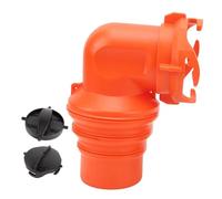 Milisten Adaptateur Coudé pour Tuyau D'égout 90° pour Camping-Car Tuyau D'égout Flexible PVC Solide Raccordement Facile à La Vanne D'égout Compatible Divers Tuyaux Bouchon D'égout Inclus
