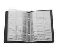 Milisten Album de Collection de Pièces de Monnaie Grand Format, Couverture en PU Noir, Organiseur Portable et Solide pour Pièces Commémoratives, Jetons et Médailles, pour Collectionneurs