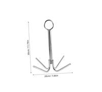 Milisten Ancre Multi Grappin Griffes Acier Inoxydable Crochet de Maintien Antirouille pour Bateaux Yachts Kayaks et Canoës Polyvalent pour Sable Gravier et