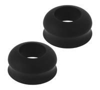 Milisten Anneau de Serrage Noir 2 Pièces, Silicone pour Batte de Baseball | Poignée Conique Texturée, Réglage Facile, Contrôle Antidérapant, pour Bois et Aluminium Standard