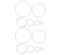 Milisten Anneaux en Acier Inoxydable 304 Soudés 12 Pcs, Cercles Métalliques Ronds pour Macramé, Attrape-rêves et Loisirs Créatifs, Diamètre 3-16 Cm, Fil 3 Mm, Ensemble Polyvalent