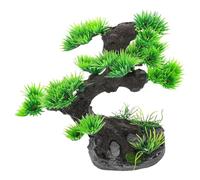 Milisten Artificial Welcome Pine Bonsai Tree Aquarium Decor Low-maintenance Fake Plant For Freshwater And Betta Fish Tanks Easy-clean Lifelike Aquarium Ornament