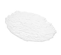 Milisten Assiette à Steak en Verre Transparent 28 Cm - Plateau de Service pour Pâtes et Repas Occidentaux, Vaisselle Créative pour Maison et Restaurant, Assiette Plate Résistante et Facile