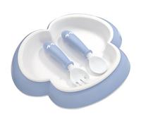 Milisten Assiette Clover Avec Ensemble Cuillère-fourchette Bol Complément Alimentaire Support Alimentaire