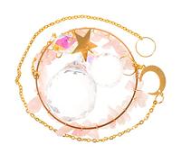 Milisten Attrape-Soleil en Cristal Naturel 6 Cm Suspendu, Ornement Jardin Et Décoration Intérieure, Pendentif Attrape-lumière Lune Étoile Octogonal, Présent Apaisant pour Maison