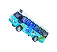 Milisten Autobus Éducatif avec Lumières et Sons Modèle de Bus Scolaire Simulé pour Garçon Fille Design Attrayant Bleu Spatial
