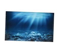 Milisten Autocollant de Fond d'aquarium Plage air Poisson Support d'aquarium Distributeur Stickers muraux Quadro Autocollant Mural pour Aquarium Autocollants muraux Fond d'écran d'aquarium