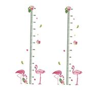 Milisten Autocollants Muraux Règle Hauteur Garçon Et Filles, Stickers Toise Bébé, Autocollant Adhésif Flamant Rose, 2 Pièces, Décor Chambre Garçon Et Filles, Facile à Coller, Amovible Et Imperméable