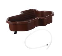 Milisten Bac à Bain pour Tortues Grande Piscine pour Reptiles Plateforme de Repos avec Rampe Décoration pour Terrarium