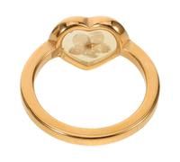 Milisten Bague Cœur Fleur Séchée Plaquée Or 18k Acier Inoxydable Bijoux Artisanaux Femme Usage Quotidien Taille Unique