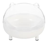 Milisten Bain de Sable Transparent Surface Lisse, pour Maison ou Animalerie Bac en Plastique Blanc Accessoire Sûr pour Jouer et Se Baigner pour Hamster et Chinchilla