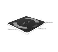 Milisten Balance Numérique Précise pour Poids Corporel avec Analyse de Graisse Pèse-personne Salle de Bain Fiable Verre Trempé Activation par Simple Marche Rechargeable USB Modèle Noir