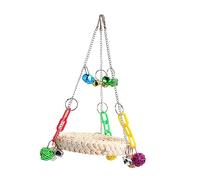 Milisten Balançoire Perroquet à Oiseaux Mordre Jouets pour Oiseaux Perroquets d'oiseaux Jouets à Perruche Pendaison Jouets Perroquet Hamac Balançoires Plastique Colorful