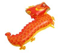 Milisten Ballon Dragon Rouge en Aluminium pour Fête du Nouvel An Chinois Décoration Intérieure et Extérieure Ballon Dragon de Dessin Animé pour Célébration du Printemps Pack Unique