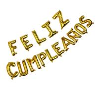 Milisten Ballons D'anniversaire en Aluminium Doré, Ensemble Décoratif sans Corde, Accessoires de Fête pour Décoration Intérieure et Extérieure, Ballons Happy Birthday pour Fête