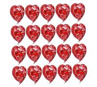 Milisten Ballons en Aluminium Rouges de Cœur 18 Pouces Lot de 20 Pièces Décoration de Mariage et Fête Ballon Rouge D’amour pour Intérieur et Extérieur Saint-valentin