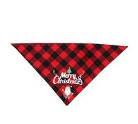 Milisten Bandana De Noël pour Chien Écharpe Lavable à Motif Carreaux Accessoire Festif pour Animaux De Compagnie