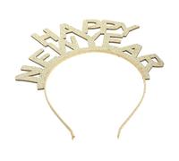 Milisten Bandeau à Paillettes Happy Year Accessoire Cheveux Festif pour Fête du Nouvel an Décoration Lumineuse pour Photos Ornement de Fête et Confortable