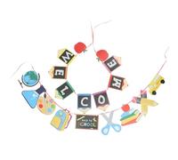 Milisten Banderole Welcome Suspendue pour Fête de Rentrée Scolaire, Décoration de Classe en Papier, Accessoires de Scène Festive pour Porte et Mur, Kit de 1 Lot pour Accueil Festif