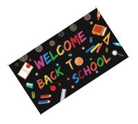 Milisten Bannière Décorative en Polyester pour Fête Rentrée Scolaire, Présent Rentrée Impression Claire pour Portes et Décor de Scène Scolaire