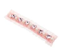 Milisten Barrettes Cœur pour Chiot, Anti Nœuds, Polyester Métal, Rose | Ornées de Perles et Paillettes, Confortables, pour Anniversaire et Fête, Gardent le Poil Net