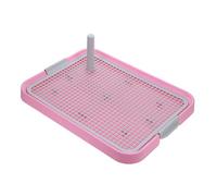 Milisten Bassin à Crottes De Chien avec Pipi Chien Lavables Pot De Chiot Véritable Patch d'herbe pour Chiens Fournitures De Toilette pour Animaux De Compagnie Porte-Chiot Rose Abdos