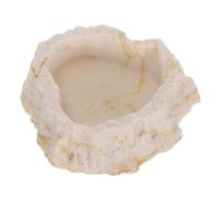 Milisten Bassin Imitation Roche Plat caméléon Plat de vers de Farine d'eau de Tortue Bol d'eau pour vers de Farine Bol d'alimentation en lézard à caméléon de Gecko résine