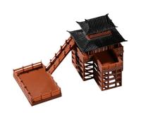 Milisten Bâtiment Pilotis Miniature Décoration Paysagère Micro Ornement Aquarium Bonsai Élégant Détails Réalistes pour Terrarium Décor de Jardin