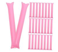 Milisten Bâtons de Tonnerre Gonflables Portables 100 Pièces en Plastique Rose Bâtons D’Encouragement pour Supporters Accessoires de Cheerleading pour Événements Sportifs Scolaires et Fêtes