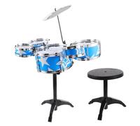 Milisten Batterie pour Garçon Fille Kit de Cinq Tambours Réalistes et Pilon Musical Éducatif pour Garçon Fille pour Développer Coordination et Amour