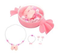 Milisten Bijoux Pour Filles Collier Bracelet Boucles Oreilles Et Accessoires Résine Décoration Princesse Avec Nœud Et Jeux De Rôle Pour Garçon Fille Ans