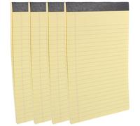 Milisten Bloc-notes Détachable 4 Pièces A5 Jaune, Papier Ligné Horizontal, Petits Carnets Portables pour Mémos, Agendas et Notes Scolaires, Bloc-notes Élève Polyvalent sans Date, Format