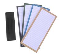 Milisten Bloc-notes Magnétique pour Réfrigérateur pour Réfrigérateur avec Porte-stylo Pu Porte-notes Magnétique Papier et Pu, pour Liste de Courses et Planning Scolaire
