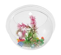 Milisten Bocal à Poisson Rouge Mural décorations Terrarium Suspendu Usine Vase Mural Decoration Mural décoration Mural Vase Acrylique Mural jardinières en Acrylique pour Plantes d'intérieur