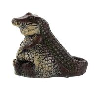 Milisten Boîte à Clés Cachée Alligator Résine Étanche Cache-clé Secret Extérieur Décoratif pour Jardin et Pelouse Statue Miniature Sécurisée Anti-vol