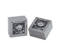 Milisten Boîte à Dents De Lait Métallique Gravée Motif Ours Pour Bébé Garçon Et Fille, Petit Format, Accessoire De Souvenir De Croissance, Organisateur Précieux Pour Premiers Souvenirs Enfantins
