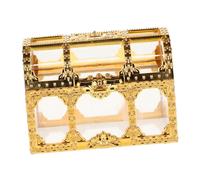 Milisten Boîte à Dragées Transparente Dorée Coffre à Bonbons Vintage pour Fête de Mariage Décoration et Coffret de Rangement Ludique pour Friandises et Petits