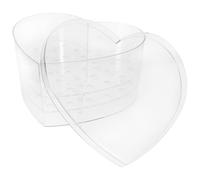 Milisten Boîte à Fleurs en Acrylique Transparente Forme Cœur, 33 Compartiments, Étui pour Fleurs Éternelles, Centre de Table et Présent Mariage