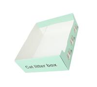 Milisten Boîte à Litière pour Chat Pliable Et Réutilisable Design Semi-fermé pour Prévention des Éclaboussures Pratique pour Voyage Nettoyage Facile Adaptée Aux Petits Chats