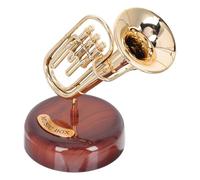 Milisten Boîte à Musique Vintage en Plastique, Ornement Instrument de Musique Petit Cornet Décoratif, Décoration de Bureau Artistique, Présent Original pour Pendaison de Crémaillère,