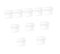 Milisten Boîte De 10 Pièces Box D'élevage D'insectes Cas d'alimentation des Lézards Mini Gardien De Bestiole Enclos à Serpent Réservoir De Crabe Ermite Mini-Animaux Transparent Plastique