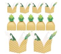 Milisten Boîte de Bonbons de Mariage Motif Ananas en Papier Doré, Légère et Décorative, Lot de 20 pour Cortège Nuptial et Fêtes Estivales