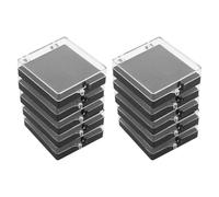 Milisten Boîte de présentation pour 10 Badges - Couvercle à charnière et Doublure en Mousse - 6,35 x 5,84 x 1,81 cm - Coffret de Collection pour médailles - Organisateur en Plastique pour Broches,