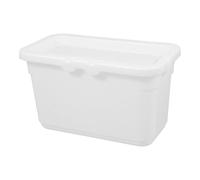 Milisten Boîte de Rangement avec Couvercle pour 60 Dosettes de Lessive, Récipient en Pp Blanc, Organisateur Pratique pour Buanderie, Boîte de Lessive en Poudre Multifonctionnelle,